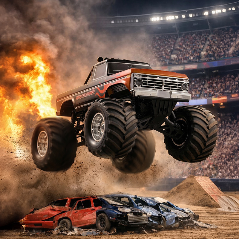 FMS 1:10 Ford F-100 RS Brushless Monster Truck-FMS11023RSBK-BL/FMS11023RSBG-BL