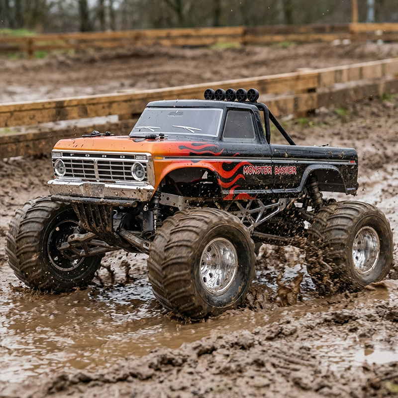 FMS 1:10 Ford F-100 RS Brushless Monster Truck-FMS11023RSBK-BL/FMS11023RSBG-BL