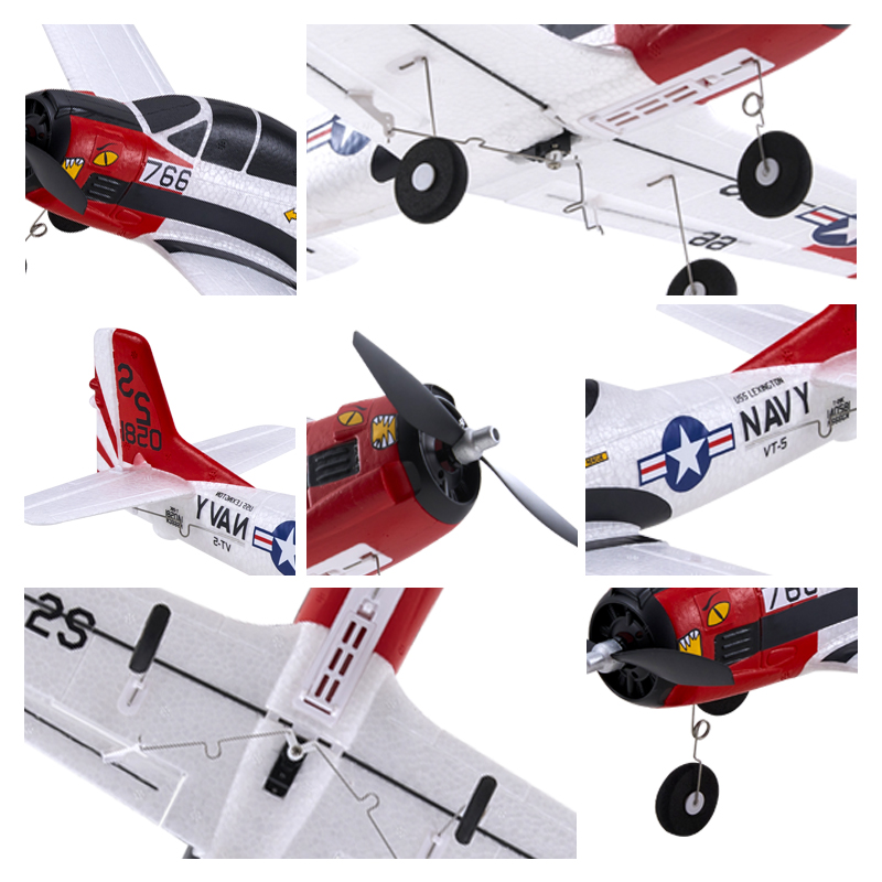 FMS 410mm T-28 Trojan RTF Mini RC Airplane Beginner RC Plane
