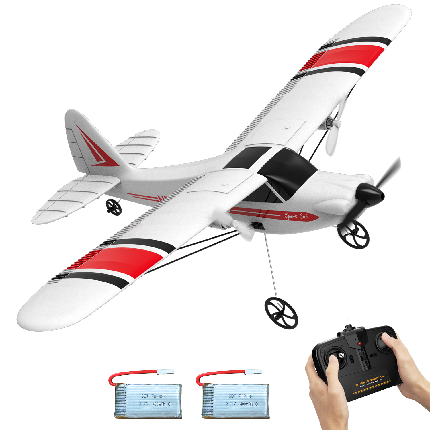 VOLANTEXRC Sport Cub 400mm RTF 2CH Beginner RC Plane 15.7''-76202