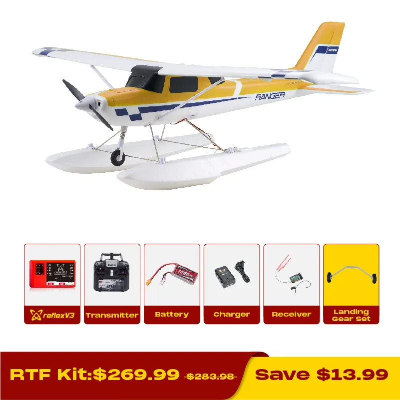 FMS 1220mm Ranger EP V2 with Reflex V3 RTF Beginner RC Plane（Only Shipped to UK）