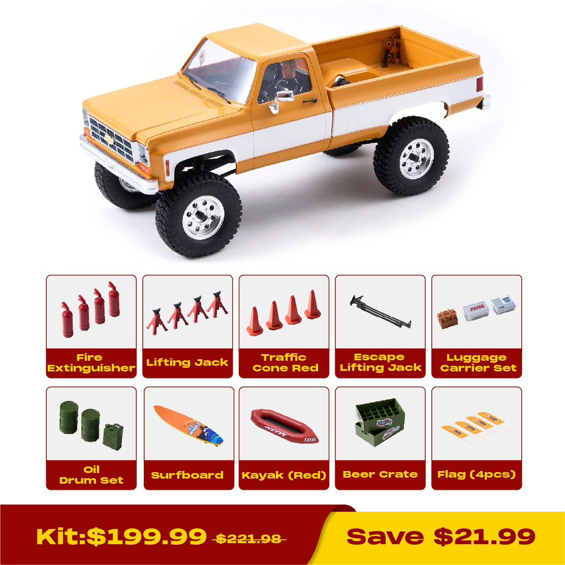 FMS 1:18 FCX18 Chevrolet K10 RTR