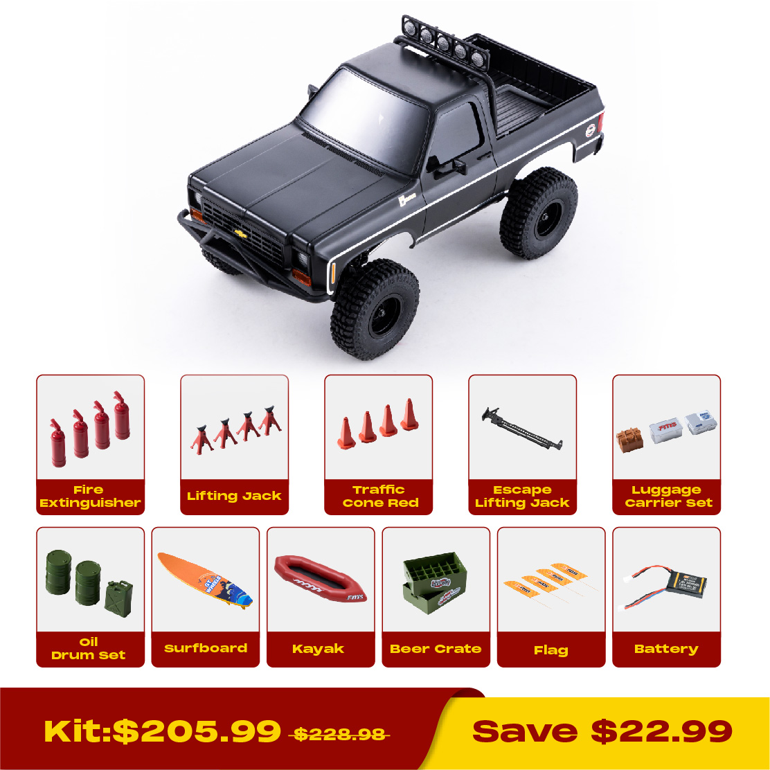 FMS 1:24 FCX24 K5 Blazer RTR Brushless RC Crawler