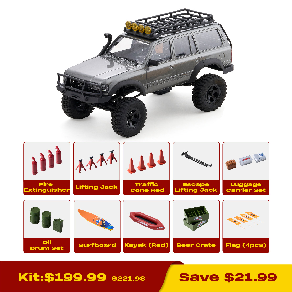 FMS 1:18 FCX18 Toyota Land Cruiser 80 RTR