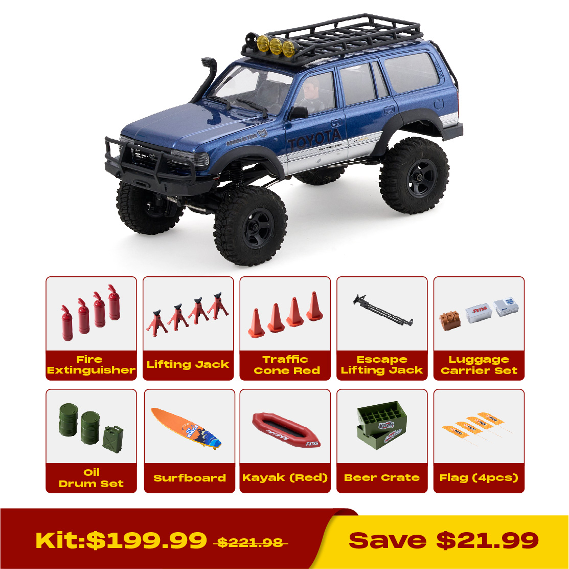 FMS 1:18 FCX18 Toyota Land Cruiser 80 RTR