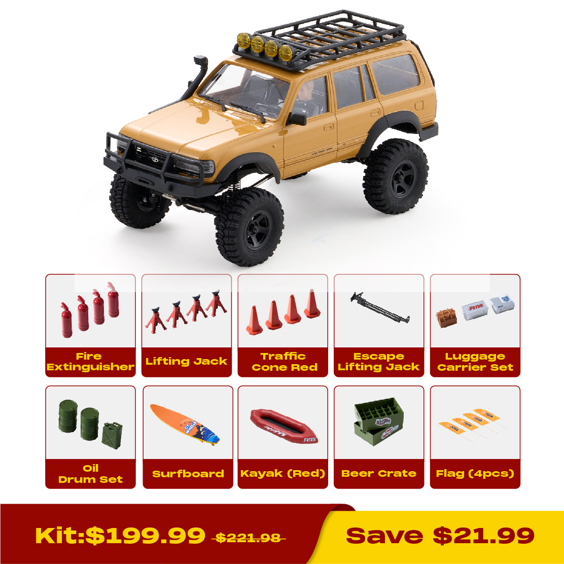 FMS 1:18 FCX18 Toyota Land Cruiser 80 RTR