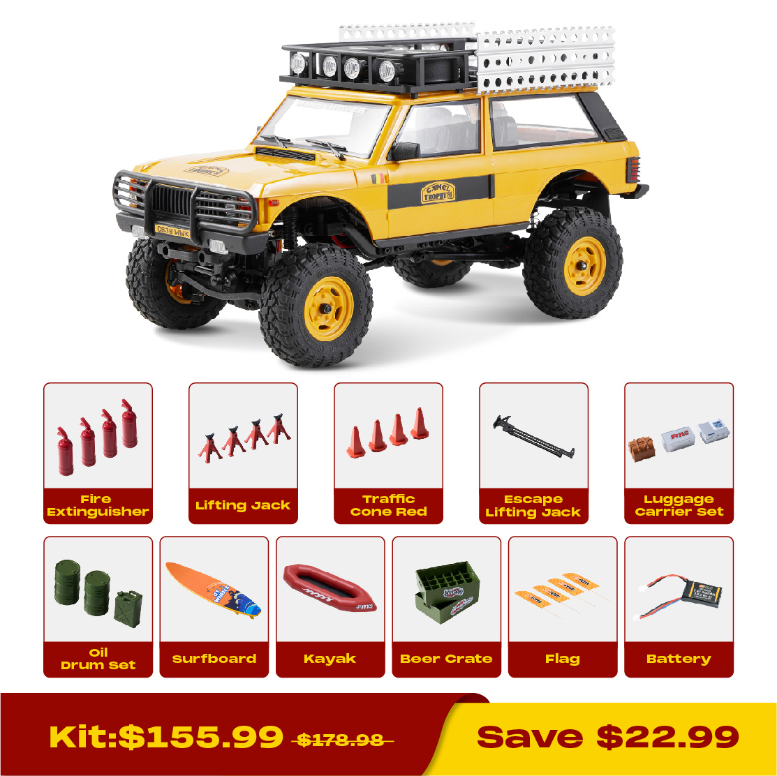 FMS 1:24 FCX24M Land Rover Camel Trophy Edition RTR