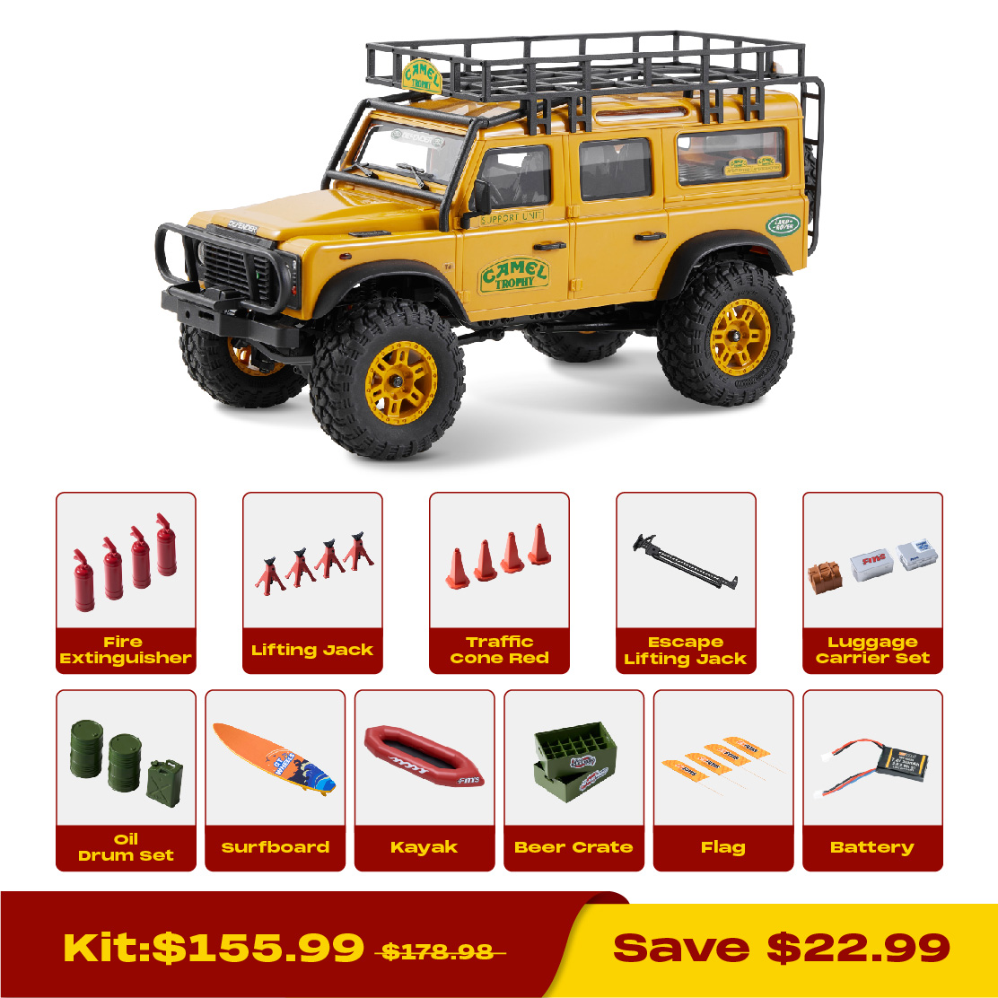 FMS 1:24 FCX24M Land Rover Camel Trophy Edition RTR