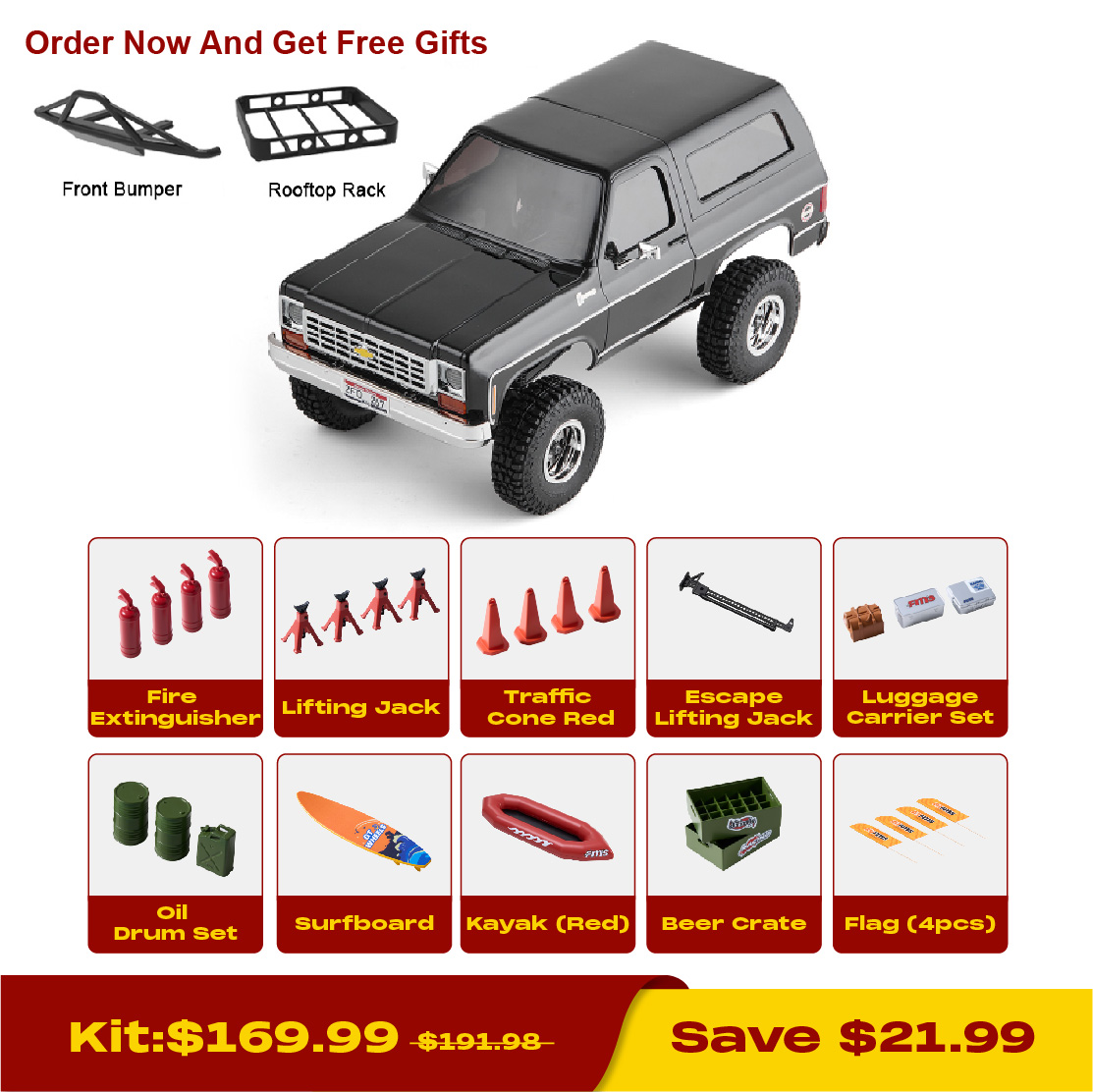 FMS 1:24 FCX24 Chevrolet K5 Blazer RTR