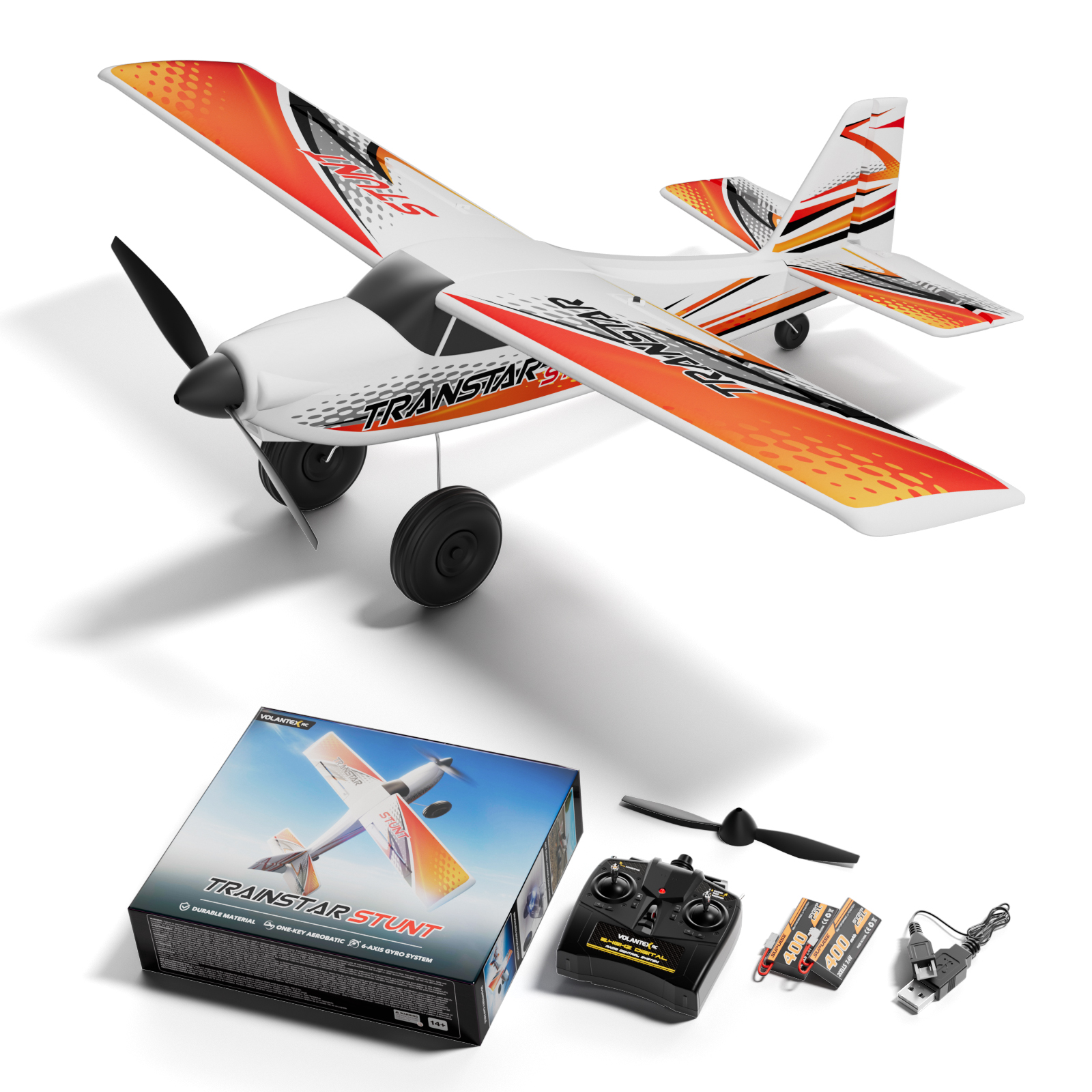 VOLANTEX 500mm Trainstar Stunt Brushless  RTF Mini RC Airplane w/ Gyro-EXA76804RRB2