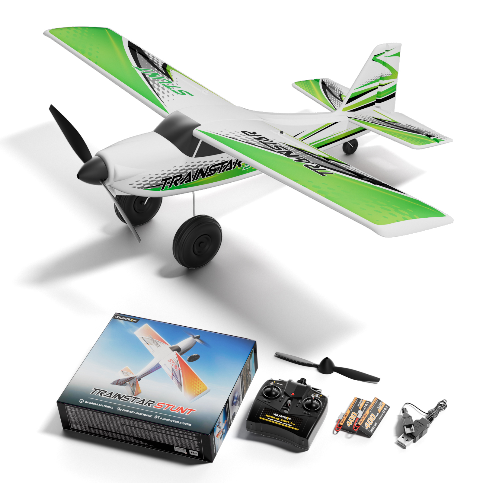 VOLANTEX 500mm Trainstar Stunt Brushless  RTF Mini RC Airplane w/ Gyro-EXA76804RRB2