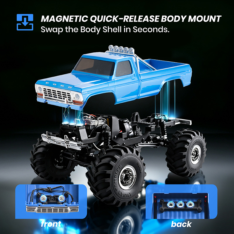FMS 1:24 FCX24 FORD F-100 RTR Brushed-FMS12402RTRBUV3S