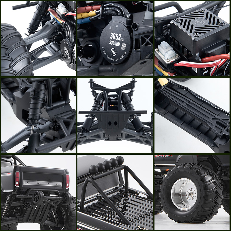 FMS 1:10 Ford F-100 RS Brushless Monster Truck-FMS11023RSBK-BL/FMS11023RSBG-BL