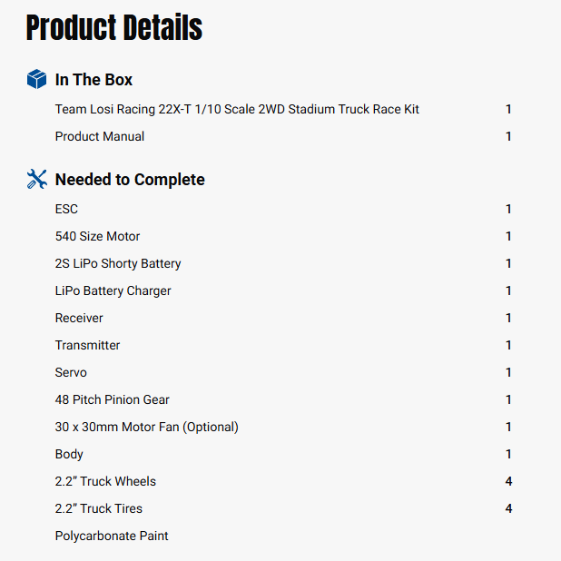 Team Losi Racing-1/10 Team Losi Racing 22X-T-TLR-1053