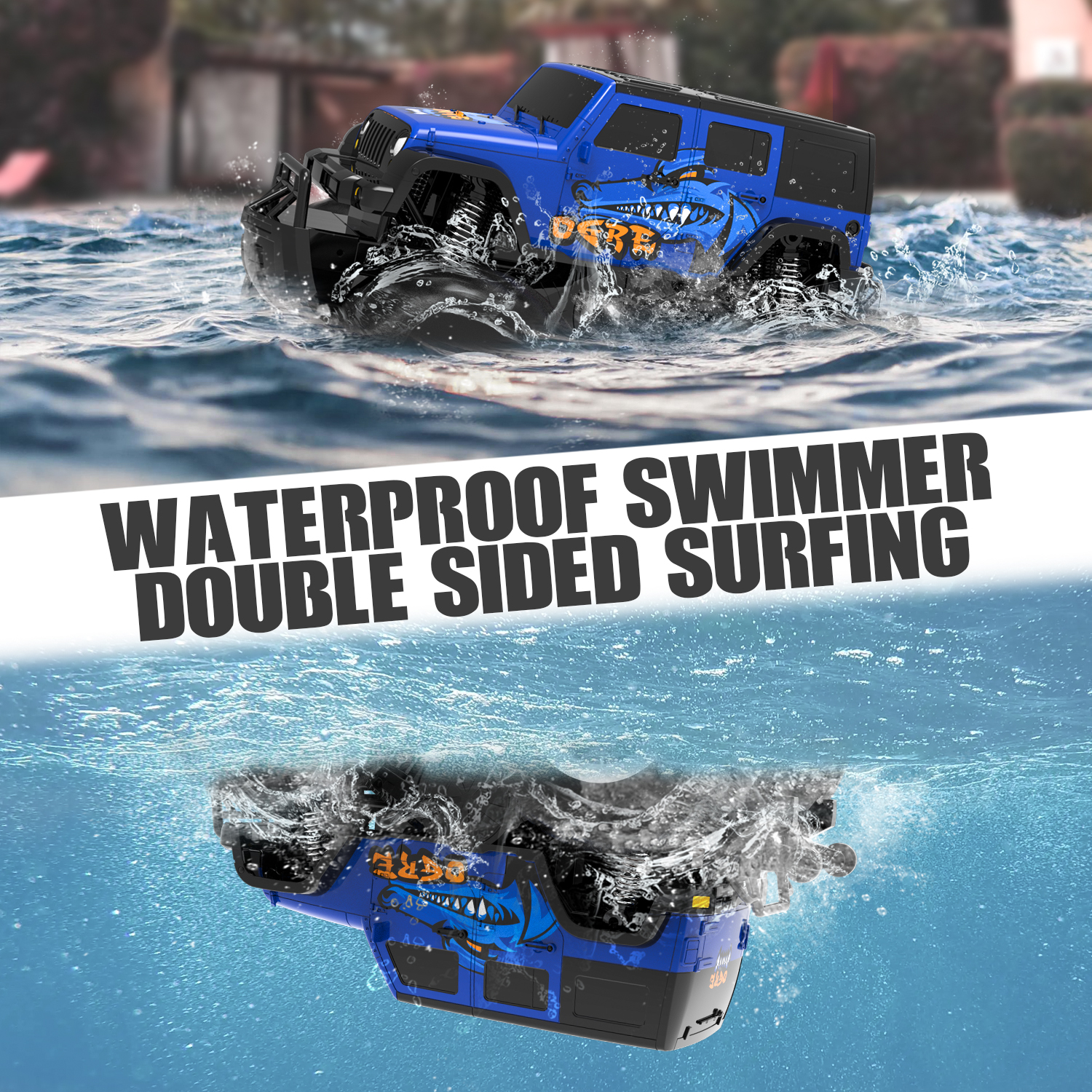 STEMTRON Amphibious (RTR) 1:16 4WD Blue with Waterproof 767