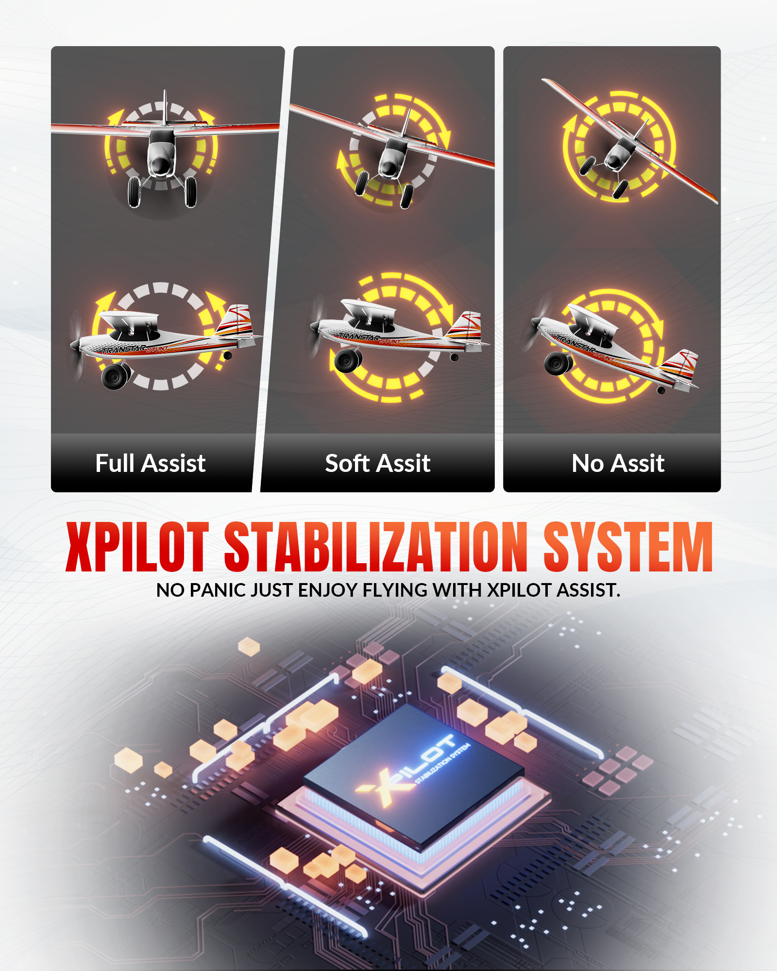 VOLANTEX 500mm Trainstar Stunt Brushless  RTF Mini RC Airplane w/ Gyro-EXA76804RRB2