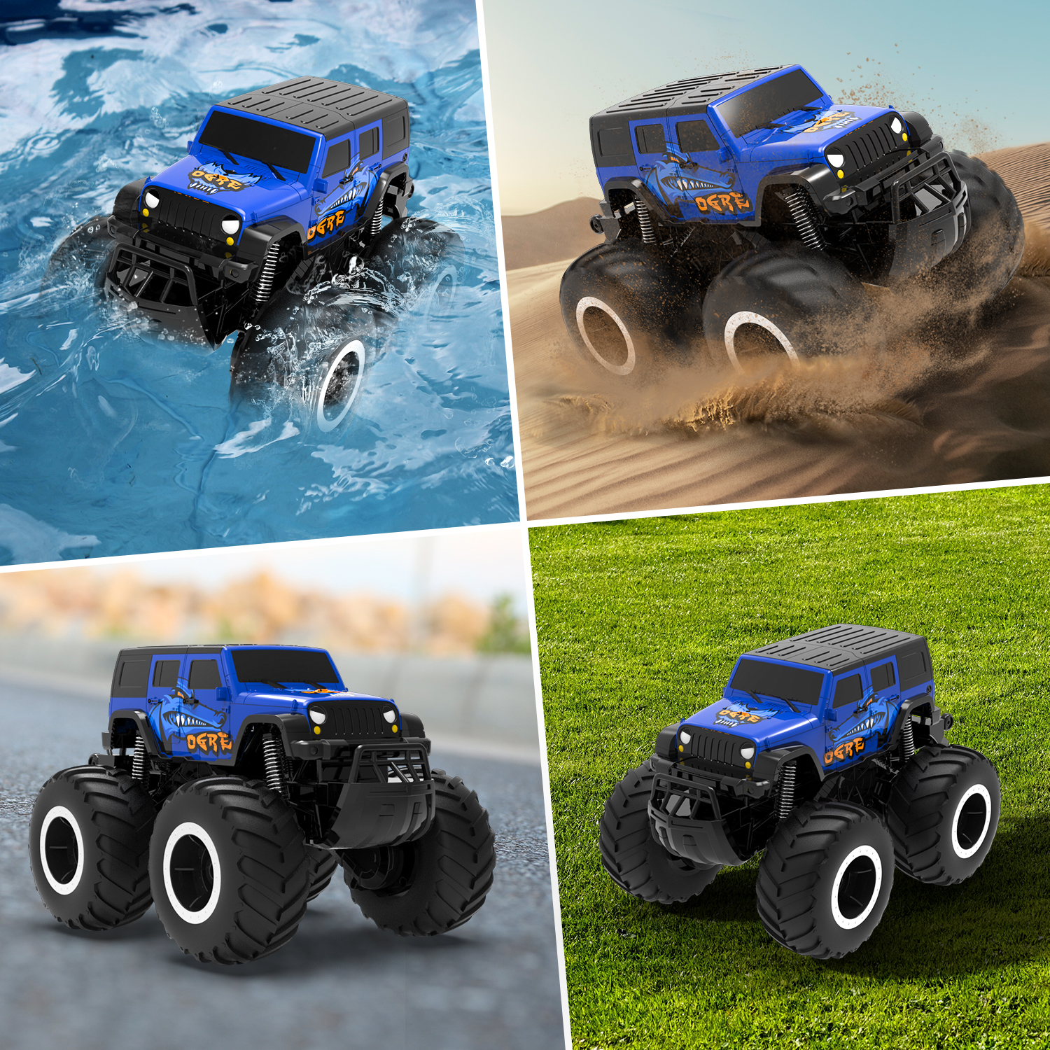 STEMTRON Amphibious (RTR) 1:16 4WD Blue with Waterproof 767