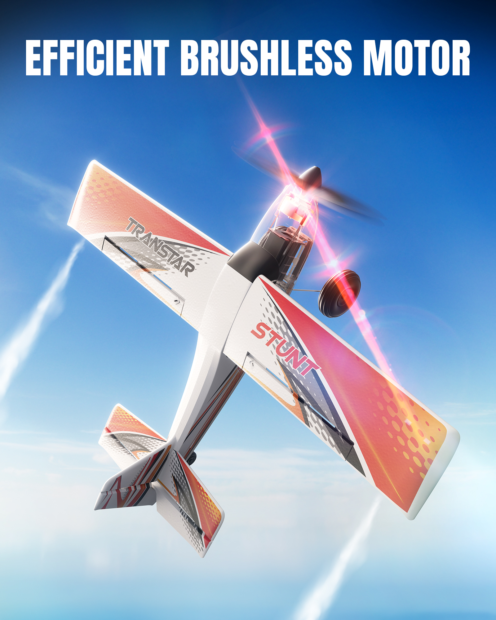 VOLANTEX 500mm Trainstar Stunt Brushless  RTF Mini RC Airplane w/ Gyro-EXA76804RRB2