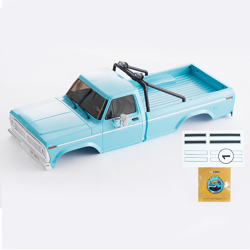 Car Body Assembly w/ Painted Cerulean for 1:18 FCX18 II Ford F-100 RTR-C4102