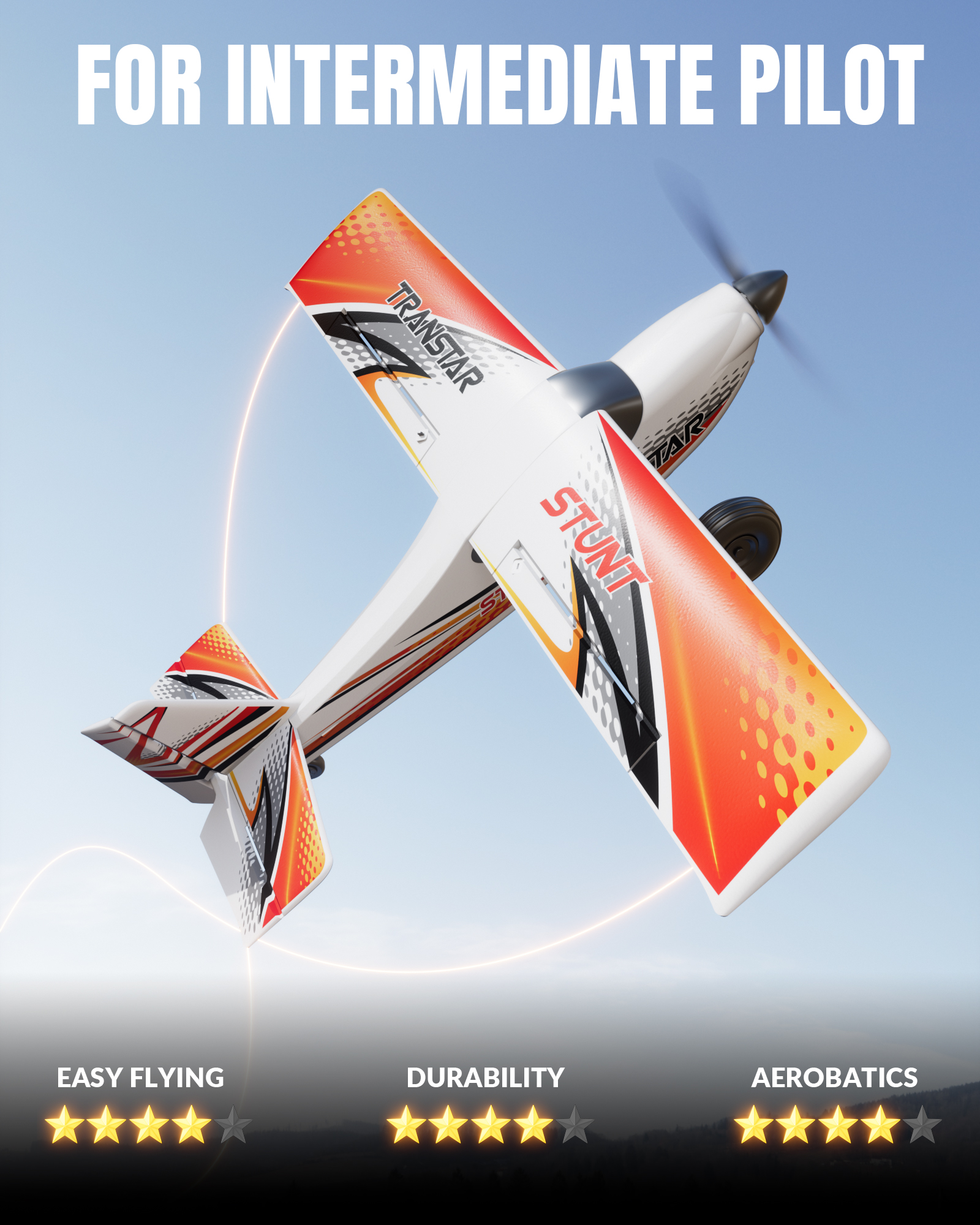 VOLANTEX 500mm Trainstar Stunt Brushless  RTF Mini RC Airplane w/ Gyro-EXA76804RRB2