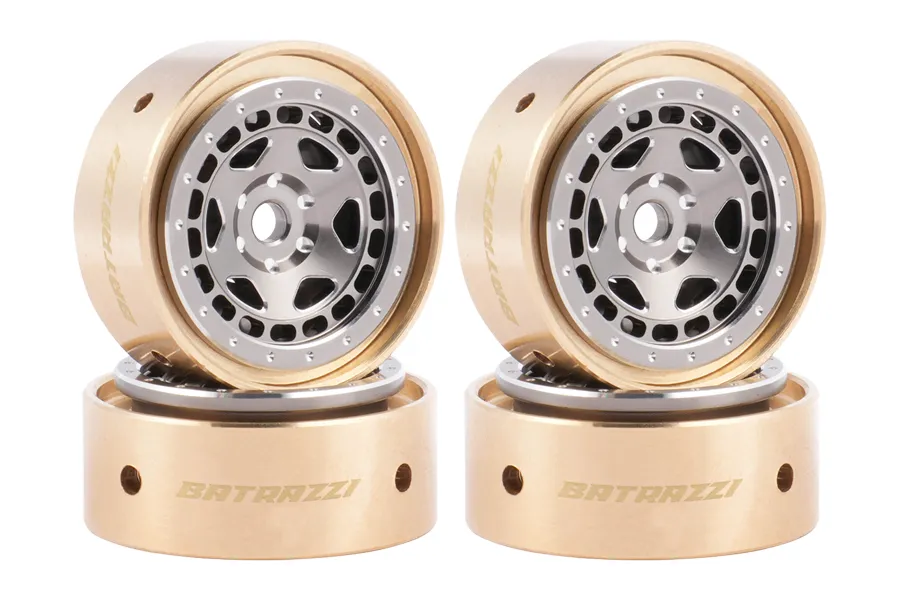 BATRAZZI Aluminum 0.8” Sheriff Beadlock Wheels (4 Pcs)-BTZ1118SL-AL-A