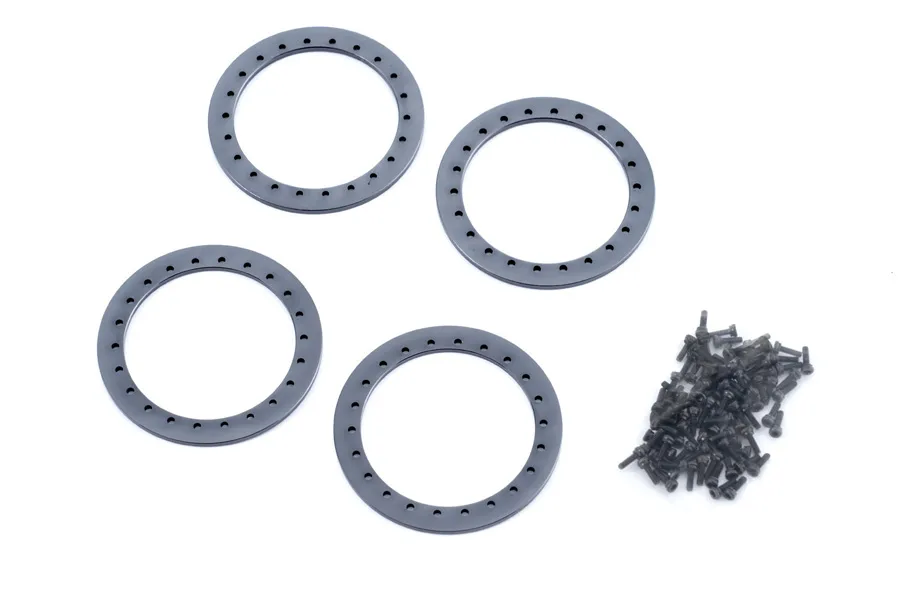 BATRAZZI 1.9" Aluminum Beadlock Rings Gun Metal (4 Pcs)-BTZ1082SG