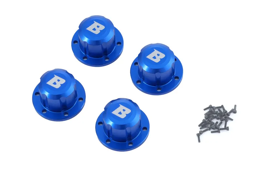 BATRAZZI Aluminum Hub Covers for 1.9" Wheels Blue (4 Pcs)-BTZ1081BU