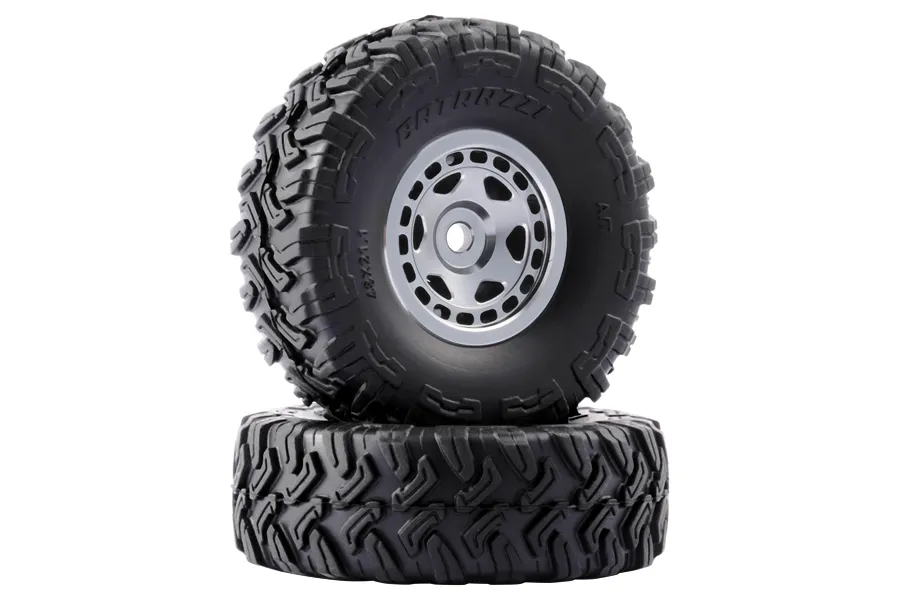 BATRAZZI Aluminum 0.8” Sheriff Beadlock Wheels (4 Pcs)-BTZ1118SL-AL-A
