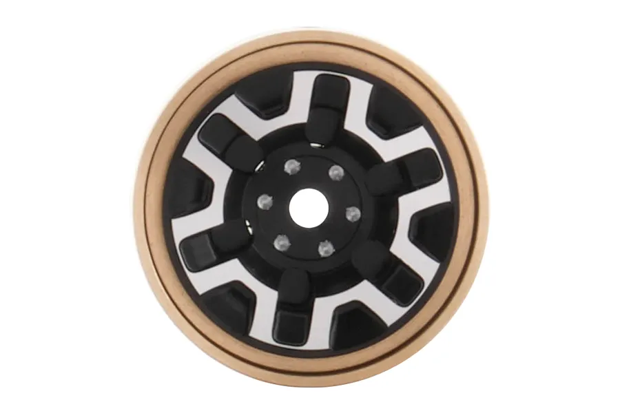 BATRAZZI 0.9” Aluminum Beadlock Y-Spoke Wheels with Brass Weights (4 Pcs)-BTZ1147BK