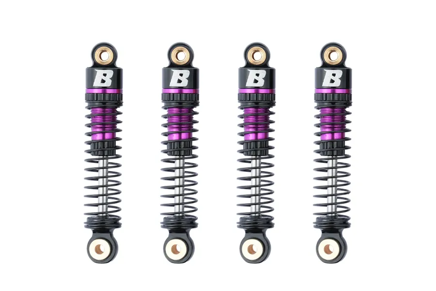 BATRAZZI 41mm Oil-filled Aluminum Shocks for FCX24 / FCX18 Purple (4 Pcs)-BTZ1059PU