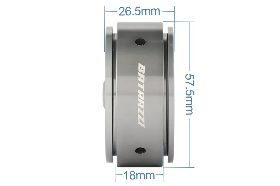 BATRAZZI Aluminum 1.9” V-Spoke Beadlock Wheels (2pcs)-BTZ1109SG-AL