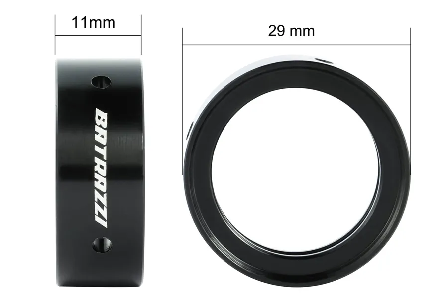 BATRAZZI Aluminum Clamping Rings for 0.8” Wheels (2 Pcs)-BTZ1096BK-AL