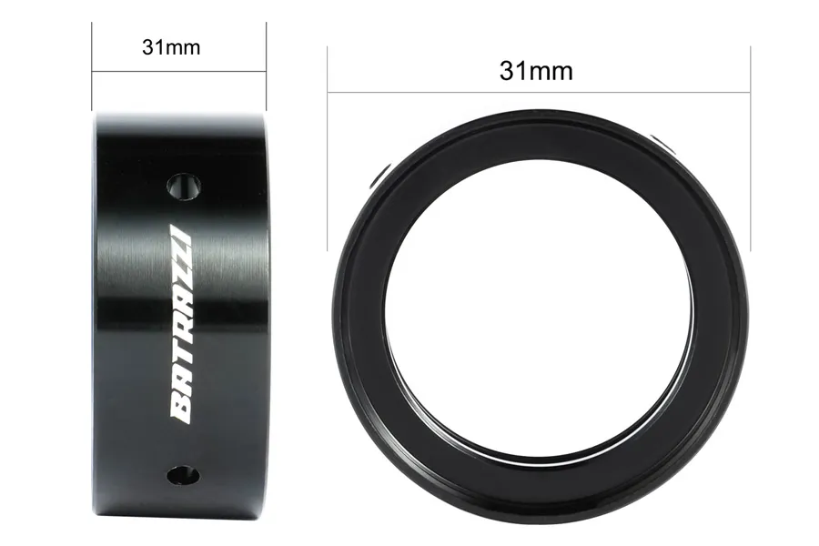 BATRAZZI Aluminum Clamping Rings for 0.9” Wheels (2 Pcs)-BTZ1097BK-AL