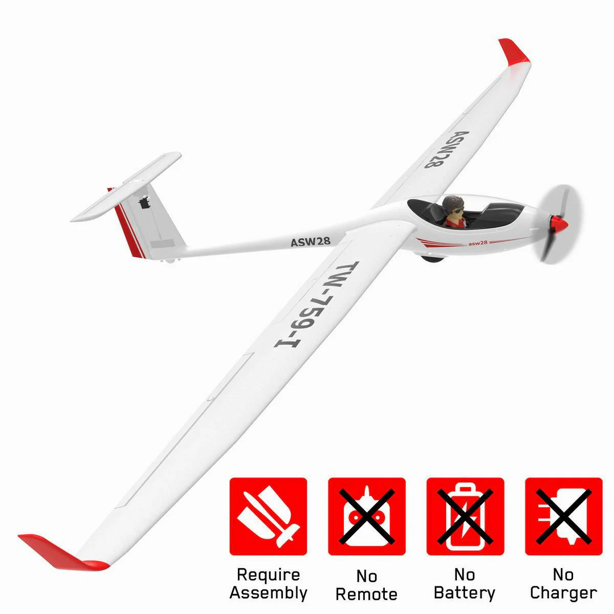 VOLANTEXRC ASW28 5CH 2.6M Brushless Sailplane  PNP-75901