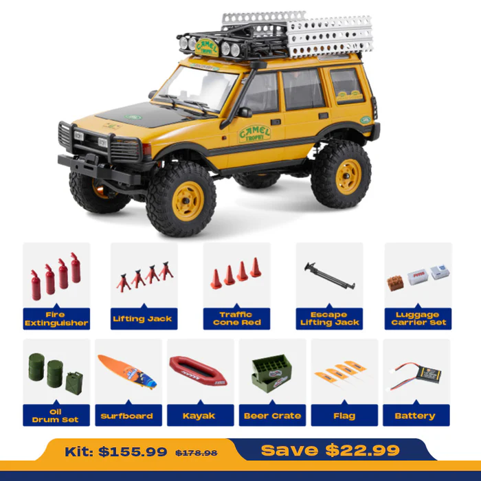 FMS 1:24ランドローバーCamel Trophyエディション FCX24M 1/24 Land Rover RC | Camel Trophy | Realistic Adventure