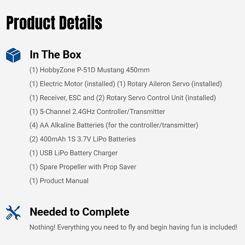 P-51D Mustang 450mm RTF with SAFE