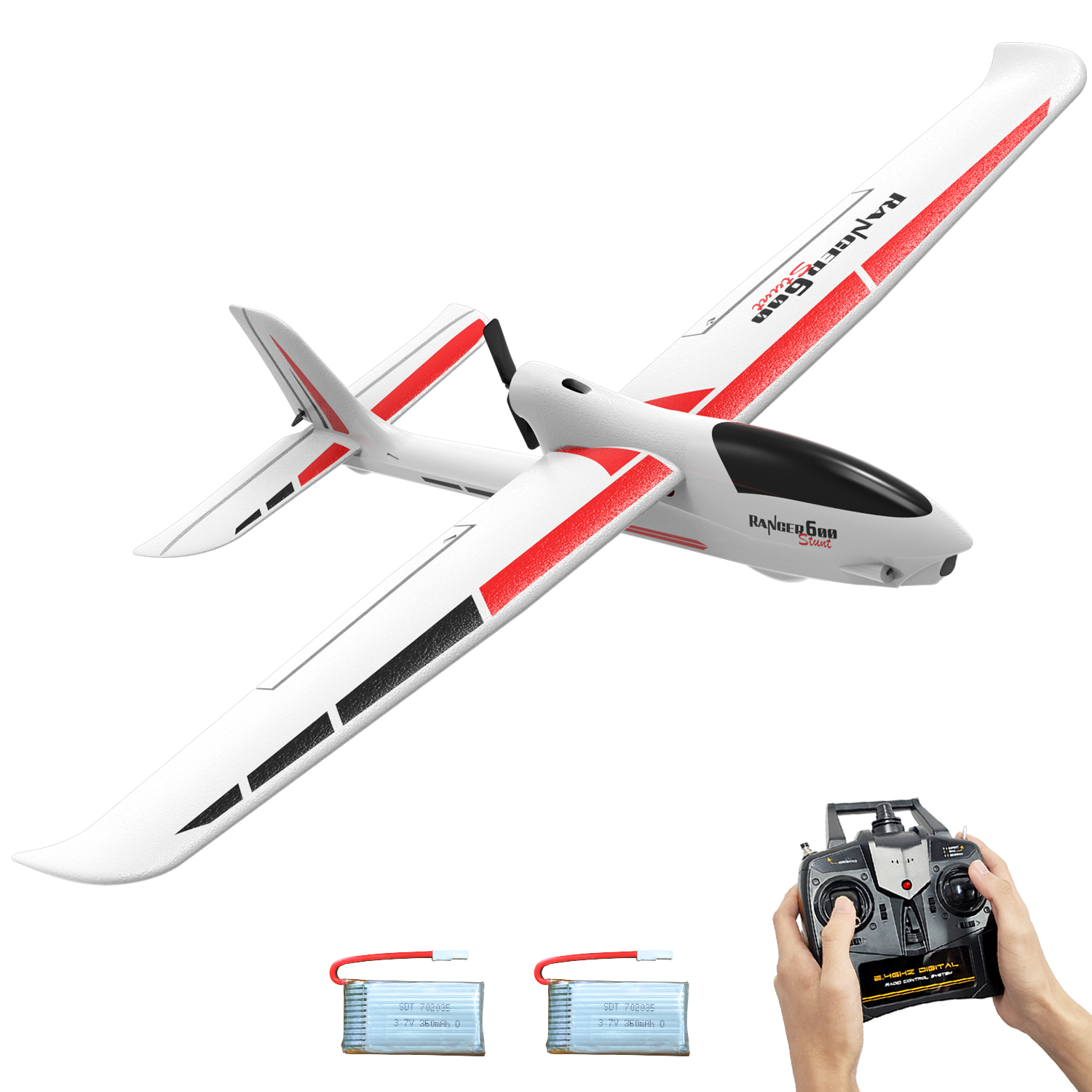 VOLANTEXRC Ranger 600S 600mm RTF 4CH RC Gliders Aircraft 23.6''-76102S
