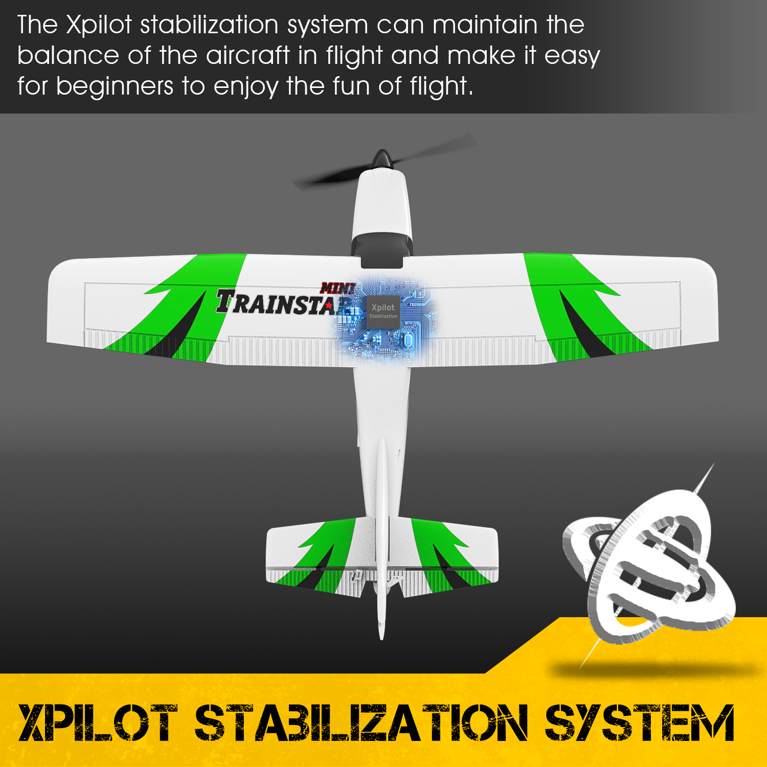 VOLANTEXRC Trainstar Mini 400mm RTF RC Trainer Airplane 3CH -76101