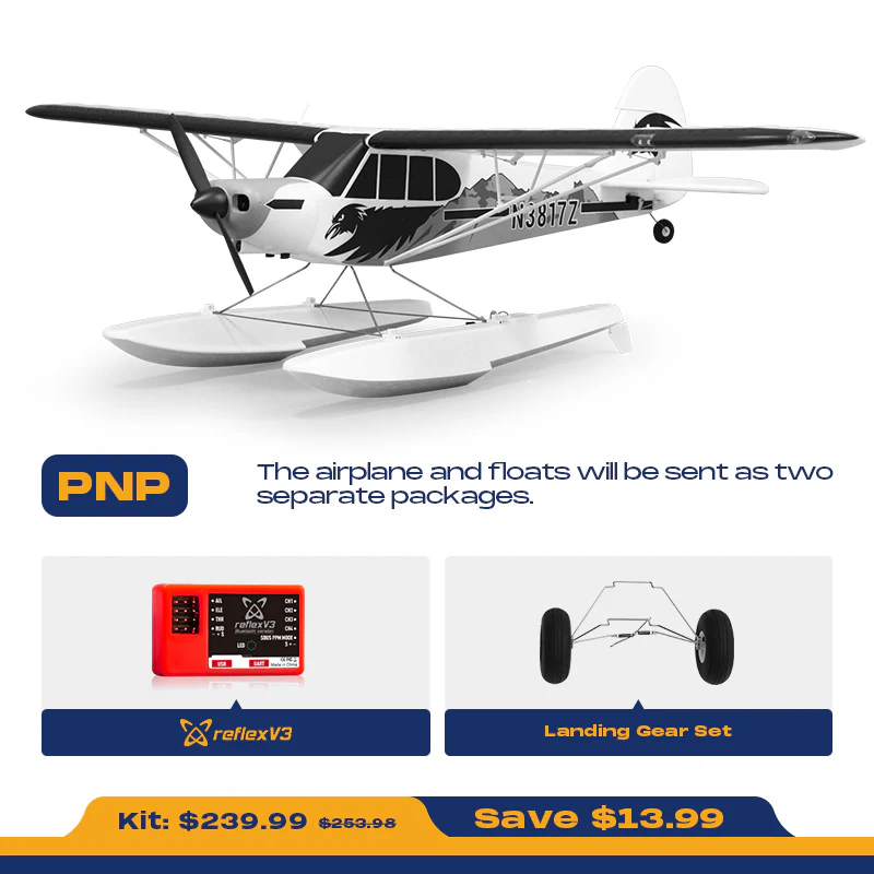 FMS PA-18 1300mm w/Reflex V3, PNP / RTF-HOBBY ZONE