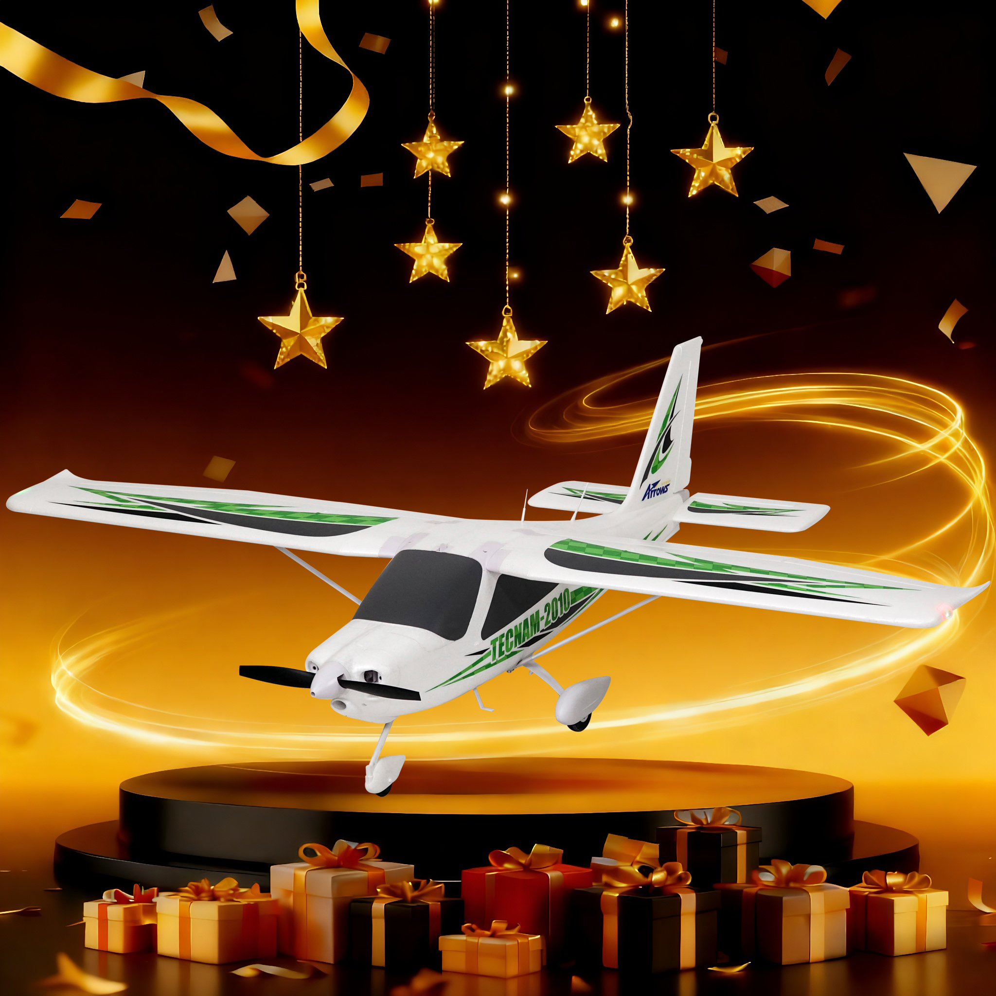 Arrows Tecnam-2010 1450mm PNP with Vector Flight Stabilization System Plus Floats