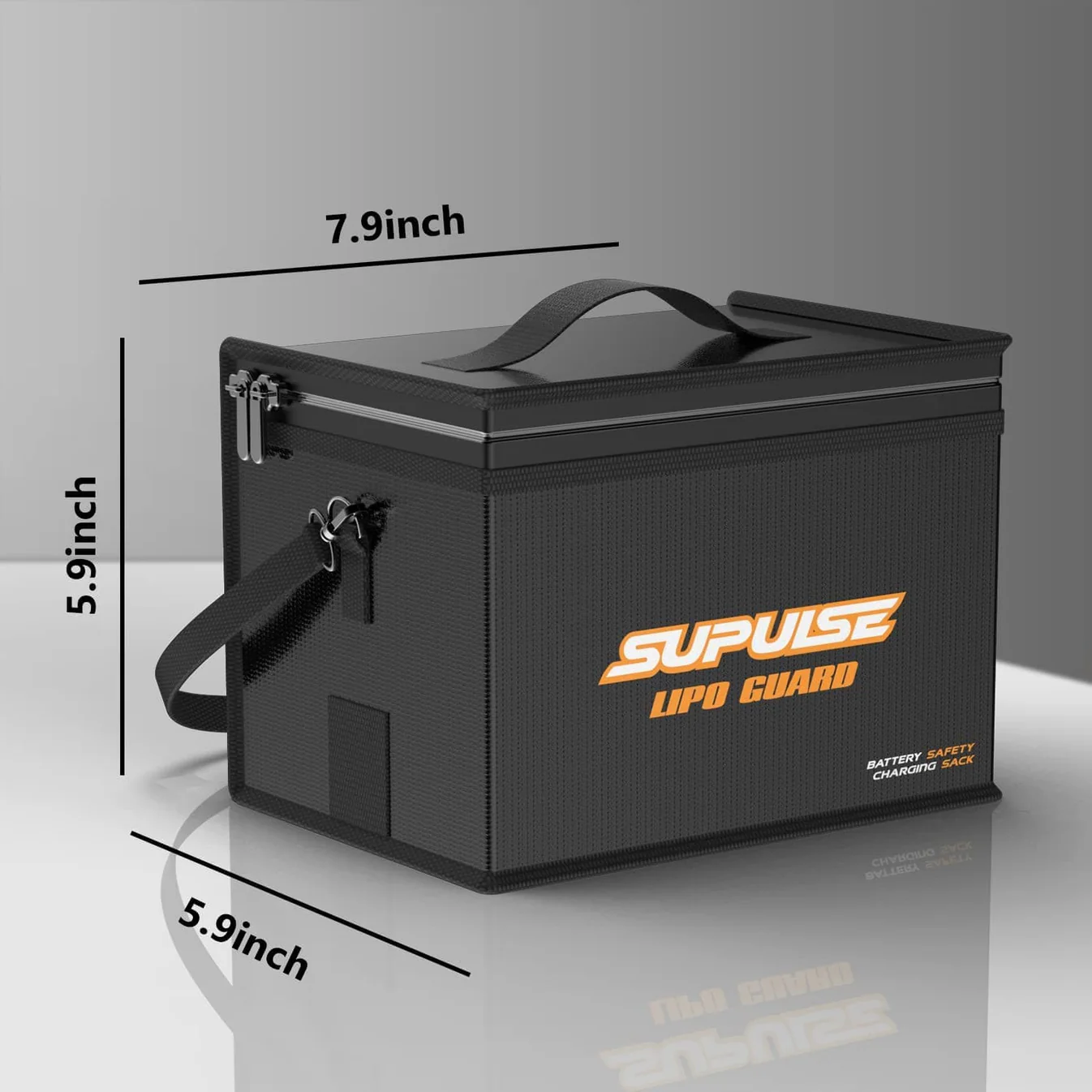 SUPULSE Lipo Safe Bag x1 Fireproof Explosionproof for Lithium Battery Storage and Charging(7.9" x 5.9" x 5.9")
