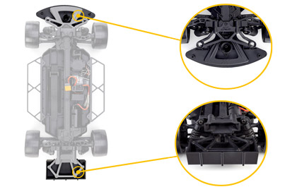 Unlock New Body Possibilities for the Pro-Line Fuel Cell and Splitter/Diffuser Delete Kit for Losi NASCAR