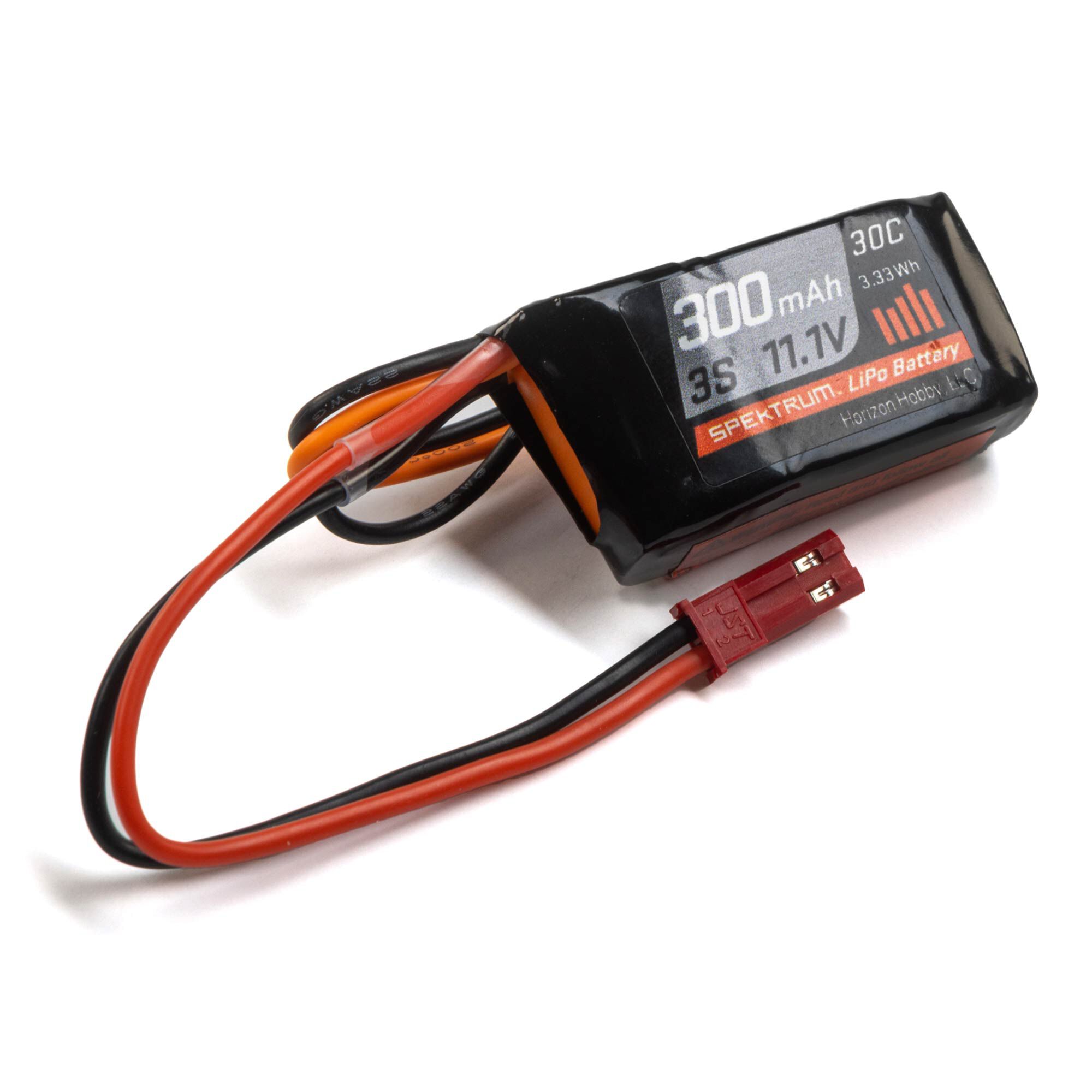 キャメル30m、黒30m、赤10m 300mAh 3S 11.1V 30C LiPo Battery; JST Connector – HOBBY ZONE