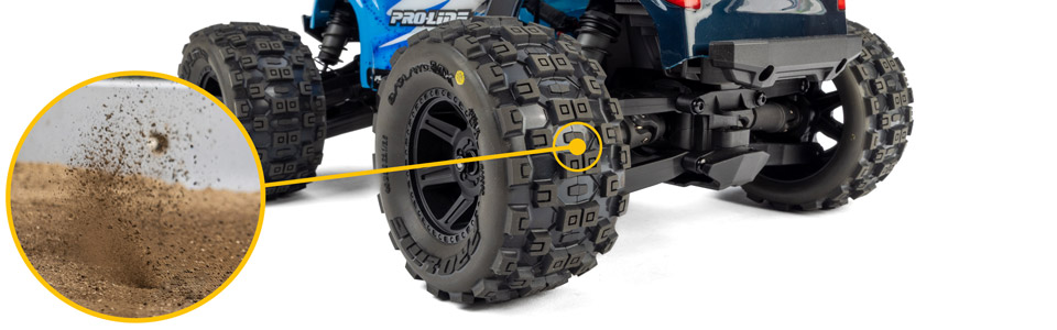 Roost Throwing Style for the Pro-Line Badlands MX MTD Desperado 2.0 12mm Tires