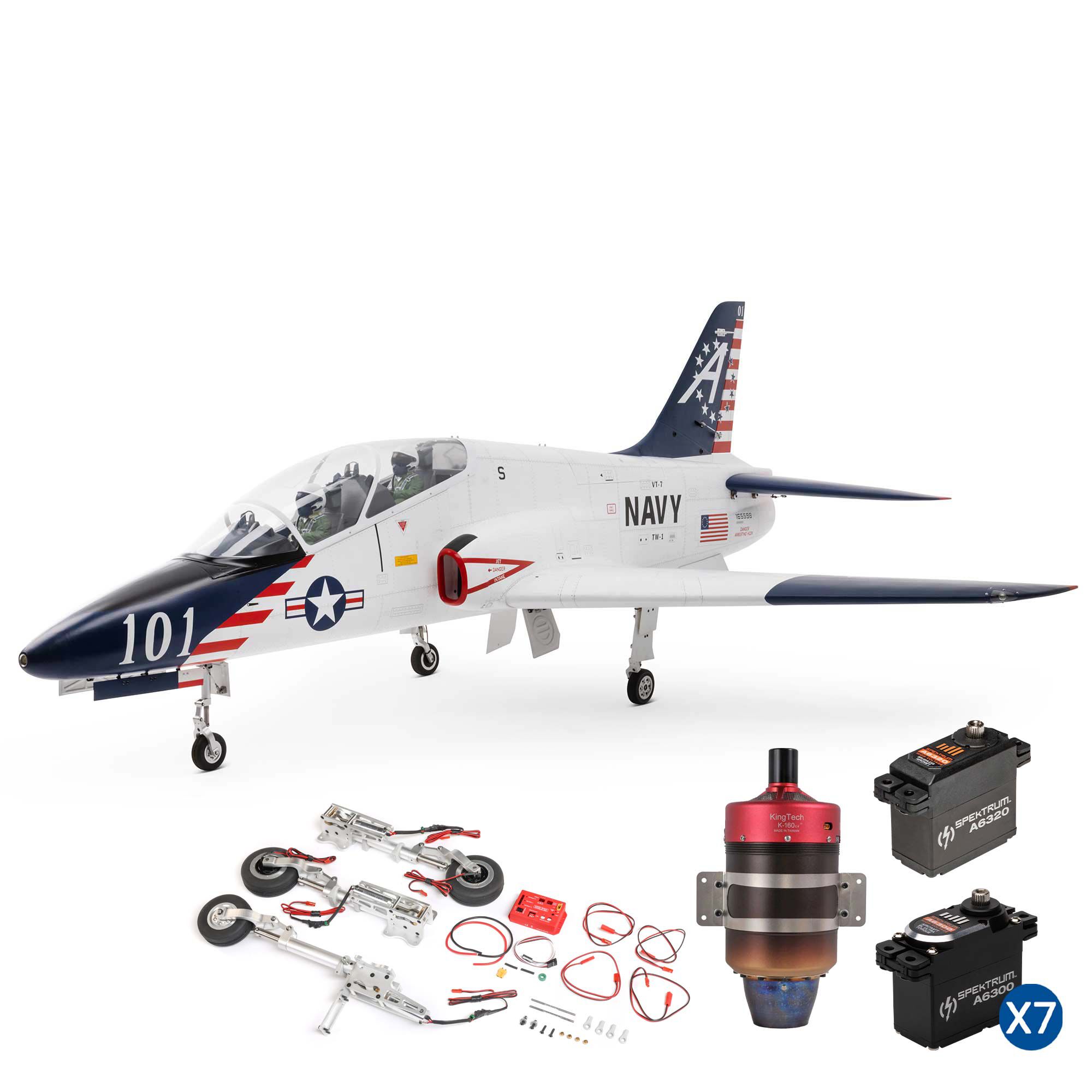 Hangar 9 2464mm Hawk/T-45 140-160N ARF with Retract Set, KingTech K-160G4+ &Spektrum Servos-HAN13750CRSK160