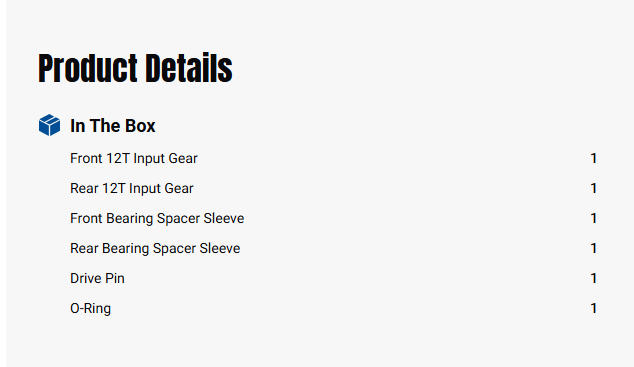 ARRMA Input Gear Set: MINI-ARA-2672