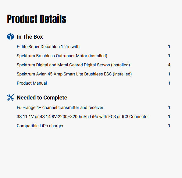 E-flite Super Decathlon 1.2m PNP-EFL20575