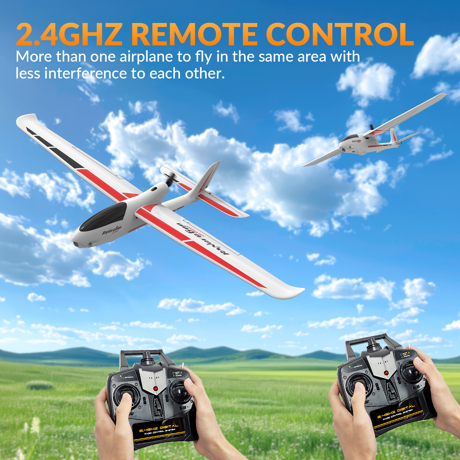 VOLANTEXRC Ranger 600S 600mm RTF 4CH RC Gliders Aircraft 23.6''-76102S