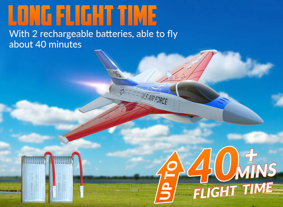 VOLANTEXRC F16 Falcon 340mm RTF 2CH for kids 13.4''-76204