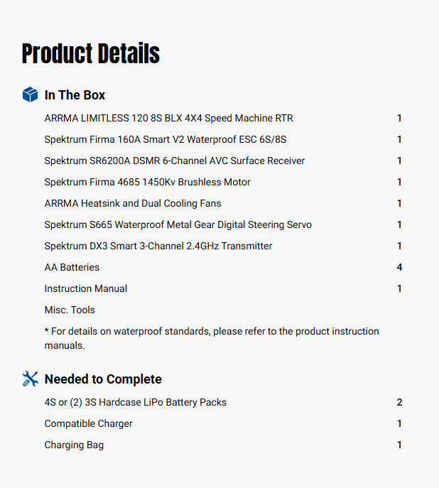 1/7 LIMITLESS 8S AVC 4X4 RTR Brushless Street Speed, Red/Black